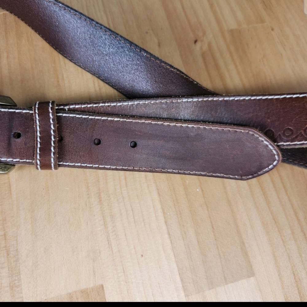 BED STU Shepherd Belt Men's Extra Large Brown Genuine Leather Tooled - Picture 7 of 7